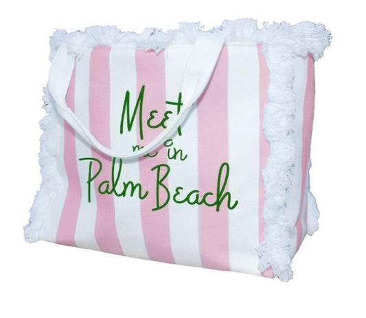 Meet me in Palm Beach Cabana Tote