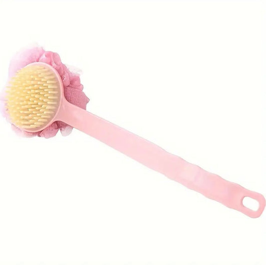 Pink Dry Brush & Loofah Duo