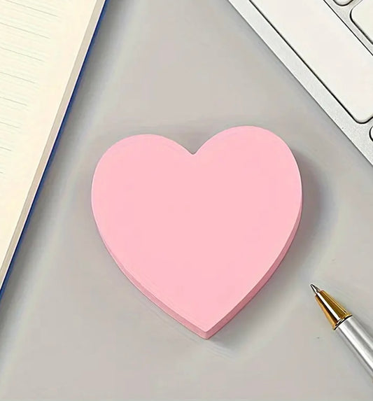 Pink Heart Post It Notes